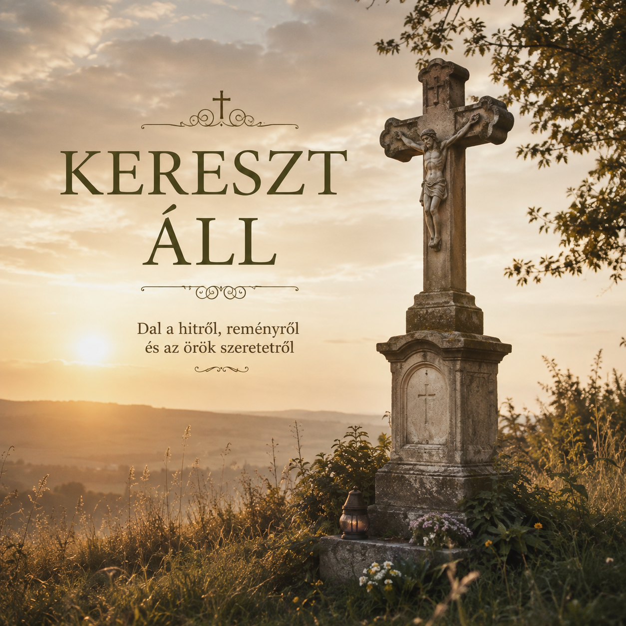 Kereszt áll dal borító
